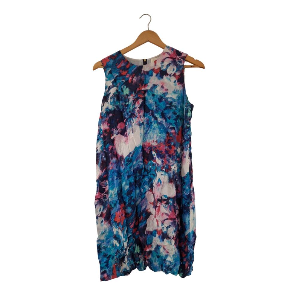 Women's Cynthia Rowley Floral Silk Midi Dress 8 Summer Wedding